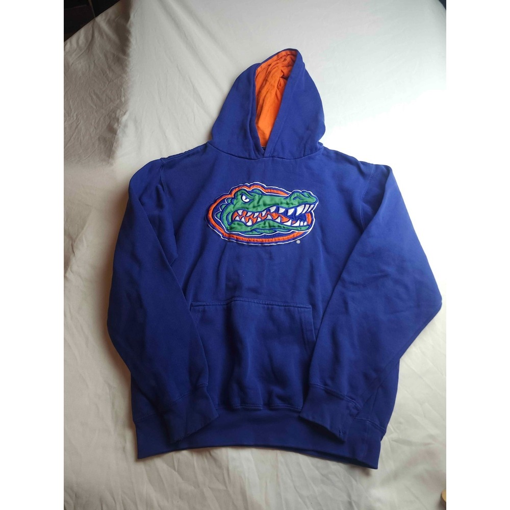 Old Varsity Brand Florida Gators Hoodie Mens Medium Blue Fleece College UF Y2K